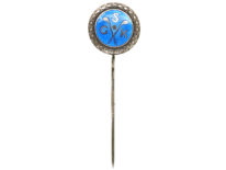 Swedish Silver & Enamel Golfing Tie Pin