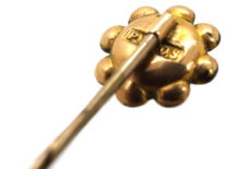 Edwardian 9ct Gold Tie Pin Set with a Garnet