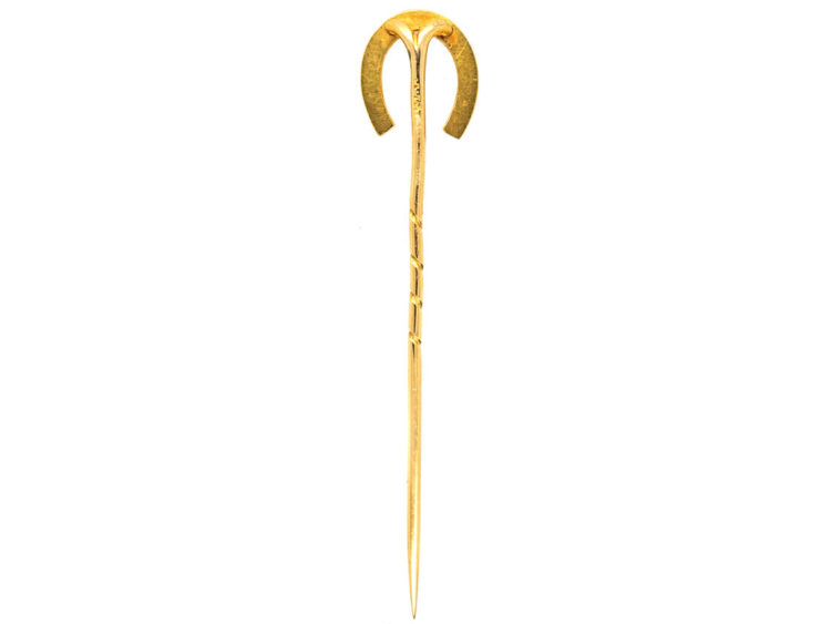 Edwardian 18ct Gold Horse Shoe Tie Pin