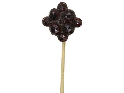 Edwardian Bohemian Garnet Cluster Tie Pin