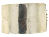 Victorian Wide Silver Engraved Buckle Bangle