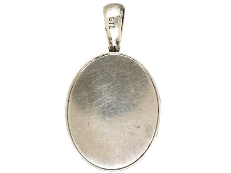 Victorian Silver & Gold Overlay Aesthetic Period Oval Locket