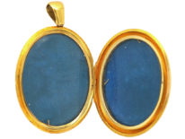 Victorian 18ct Gold Locket With Natural Split Pearl & Rose Diamond Star Motif