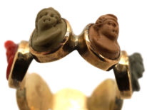 Georgian Grand Tour Ring of Carved Lava Heads