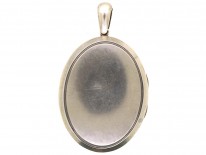 Victorian Large Oval Silver Plain Locket
