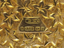 Edwardian 9ct Gold Engraved Heart Shaped Locket