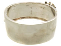 Victorian Silver Engraved Buckle Bangle