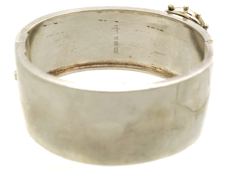 Victorian Silver Engraved Buckle Bangle