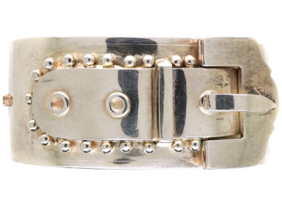 Victorian Silver Buckle Bangle