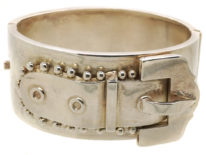 Victorian Silver Buckle Bangle
