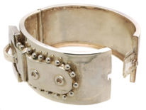 Victorian Silver Buckle Bangle