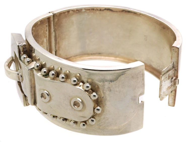 Victorian Silver Buckle Bangle