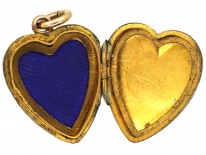 Edwardian Heart Within a Heart 9ct Gold Back & Front Locket