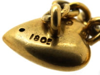 Edwardian 18ct Gold Heart Cufflinks