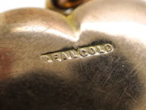 Edwardian 9ct Gold Heart Locket With a Flower Motif Set With Paste