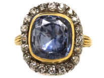 Georgian Sapphire & Diamond Ring