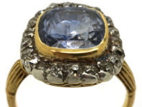 Georgian Sapphire & Diamond Ring