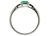 Platinum, Emerald & Diamond Ring