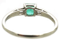 Platinum, Emerald & Diamond Ring