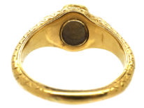 Georgian 18ct Gold Memorial Ring Set With Turquoise