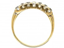 18ct Gold Two Row Old Mine Cut Diamond Ring Circa 1840