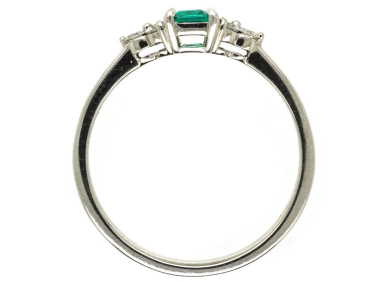 Platinum, Emerald & Diamond Ring