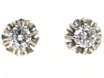 18ct White Gold Diamond Stud Earrings
