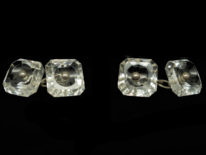 Art Deco Rock Crystal & Silver Cufflinks