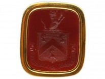 Georgian 18ct Gold Seal With Carnelian Crest Intaglio for the Duke of Marlborough