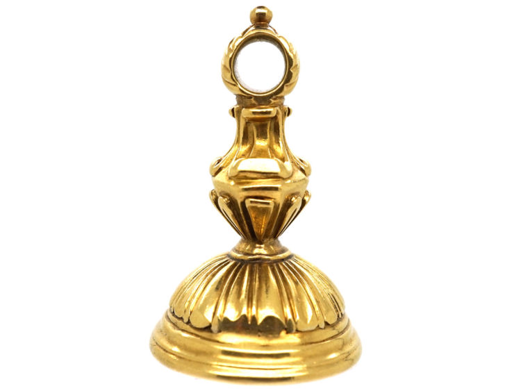 Georgian 18ct Gold Seal With Oval Carnelian Intaglio