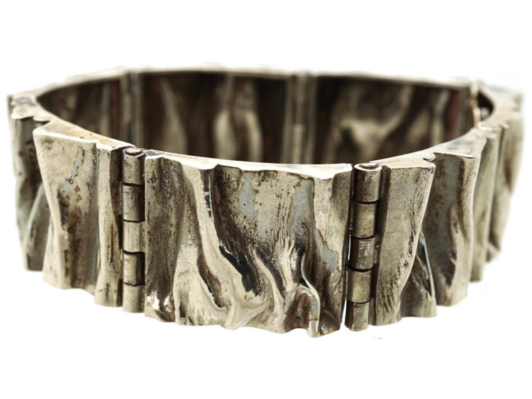 Modernist Silver Bracelet by Matti J. Hyvärinen