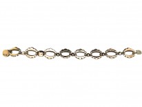Georgian Silver & Flat Cut Almandine Garnet Bracelet