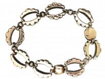 Georgian Silver & Flat Cut Almandine Garnet Bracelet