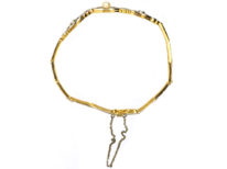 Edwardian 15ct Gold & Platinum, Pearl & Diamond Bracelet