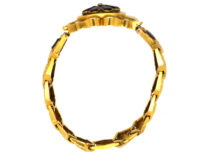Early Victorian 15ct Gold & Flat Cut Almandine Garnet Bracelet