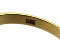14ct Gold Sapphire & Diamond Oval Shaped Ring