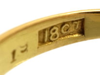 Edwardian 18ct Gold, Three Stone Opal & Diamond Ring