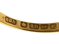 Edwardian 18ct Gold Sapphire & Diamond Twist Ring
