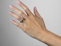 Georgian 15ct Gold Flat Cut Garnet ​& Natural Split Pearl Ring