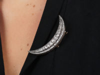 Victorian Diamond Crescent Brooch