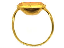 Georgian 18ct Gold Foiled Topaz Ring