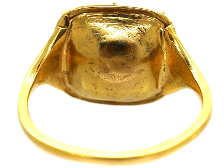 Georgian 18ct Gold Foiled Topaz Ring