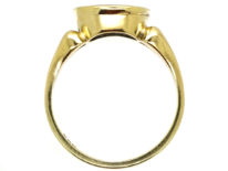 14ct Gold & Lapis Signet Ring With Intaglio of Crest