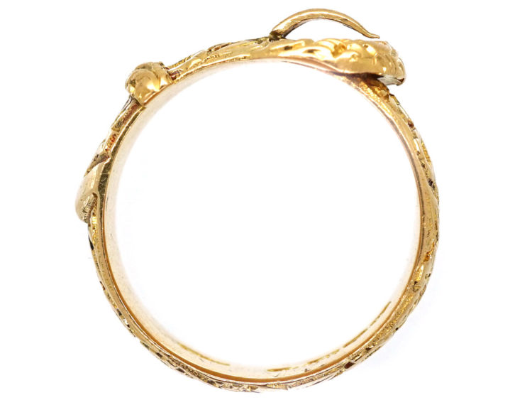 Edwardian 18ct Gold Cling to Me Buckle Ring