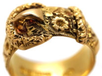 Edwardian 18ct Gold Cling to Me Buckle Ring