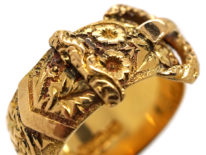 Edwardian 18ct Gold Cling to Me Buckle Ring