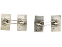 Art Deco Silver & Amazonite Cufflinks