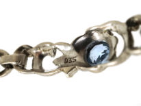 Art Deco Silver & Synthetic Blue Spinel Bracelet