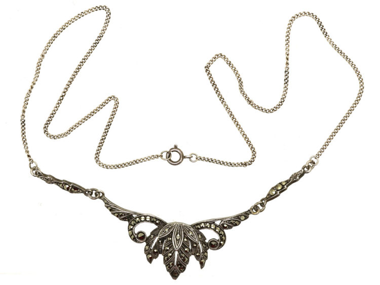 Art Deco Silver & Marcasite Necklace