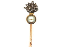 Grenadier Guards Rose Diamond & Natural Split Pearl Tie Pin